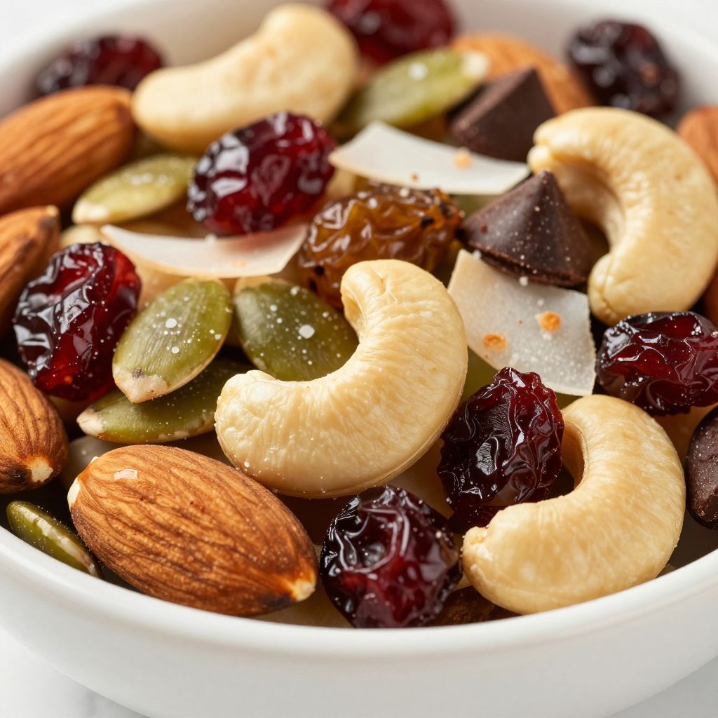 Homemade trail mix in a bowl