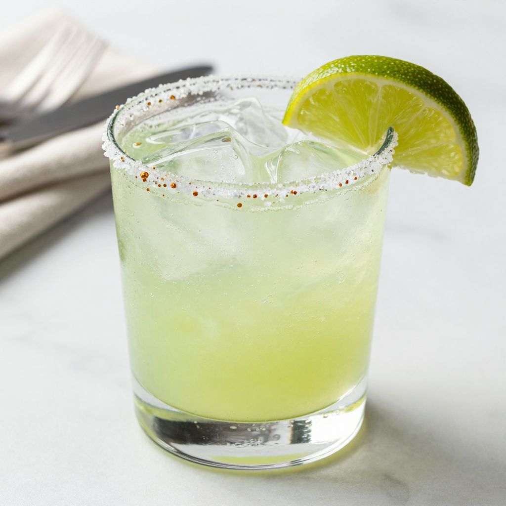 Refreshing virgin margarita mocktail