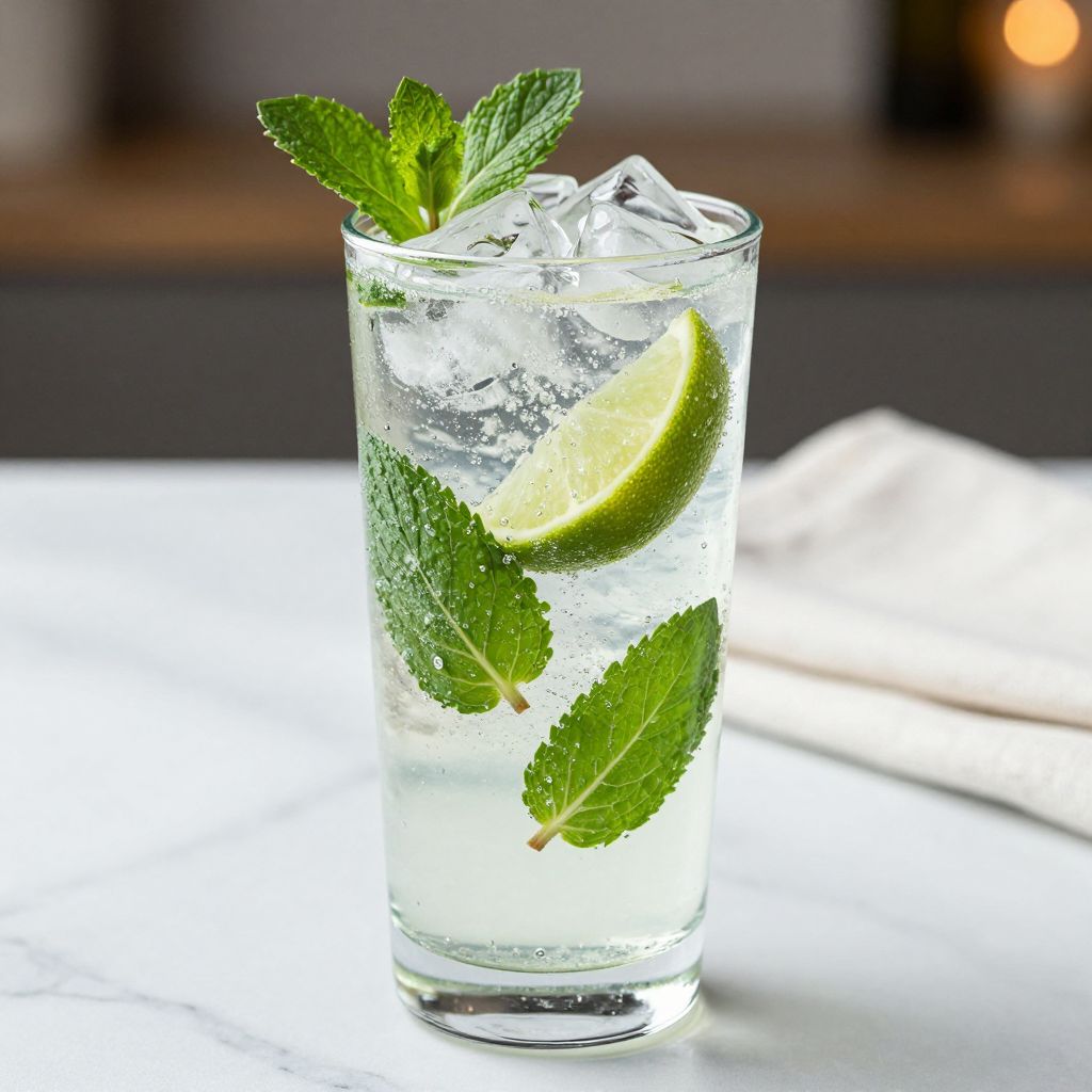 Virgin mojito in glass