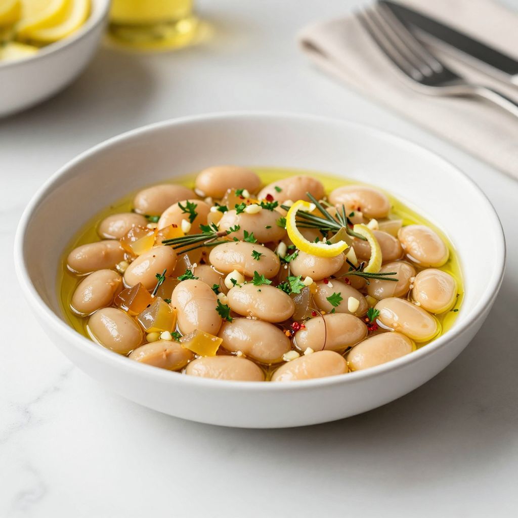 White beans served in bowl